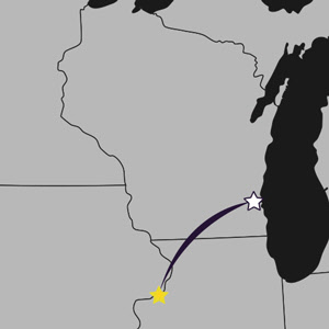 Quad City International Airport connection to General Mitchell International Milwaukee Mli Mke Airport Connection