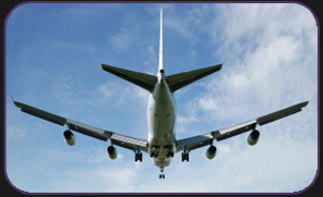 Airplane landing in Milwaukee