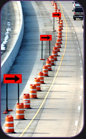 milwaukee Airport Shuttle Construction Lane closure